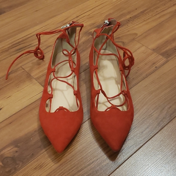 J. Crew suede lace up flats - Picture 2 of 2